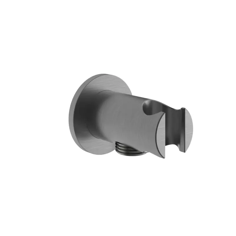 Hotbath Archie handdouche houder met wateraansluiting gunmetal geborsteld PVD Exclusieve Aanbieding