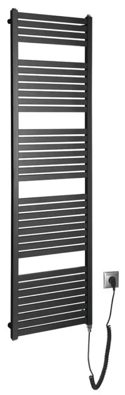 Speciale Aanbieding Sapho Tondi elektrische radiator zwart mat 45x169cm 600W