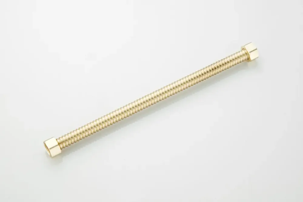 Alleen Vandaag Saniclear Brass aansluitslang 30cm 1/2" x 1/2" messing geborsteld - mat goud