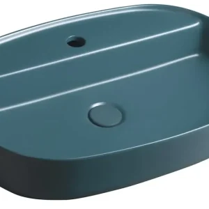 Isvea Infinity waskom 60x40cm met kraangat petrol mat Beperkt Aanbod