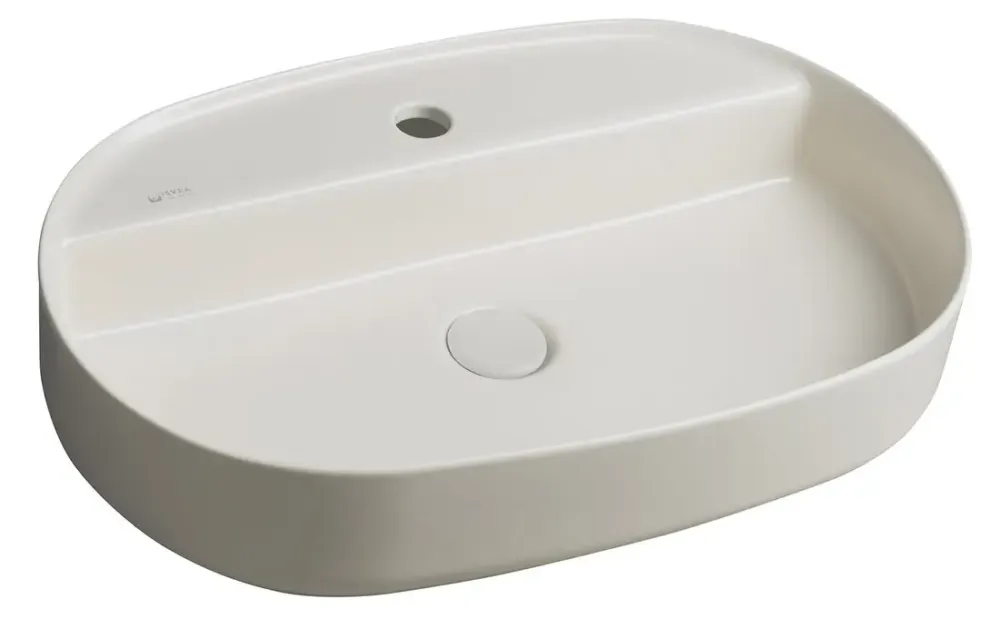 Isvea Infinity waskom 60x40cm met kraangat ivoor Seizoensaanbieding