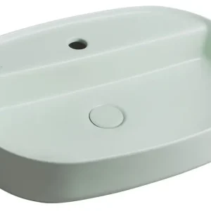 Betaalbaar Isvea Infinity waskom 60x40cm met kraangat mintgroen