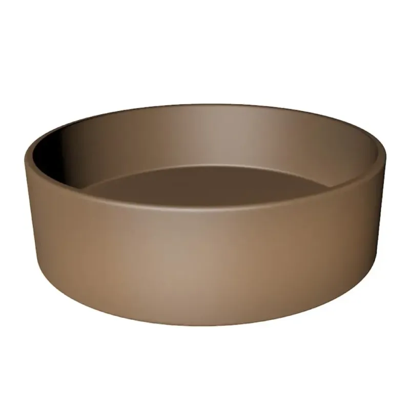 Superprijs Xenz Coco keramische waskom 40cm bruin mat