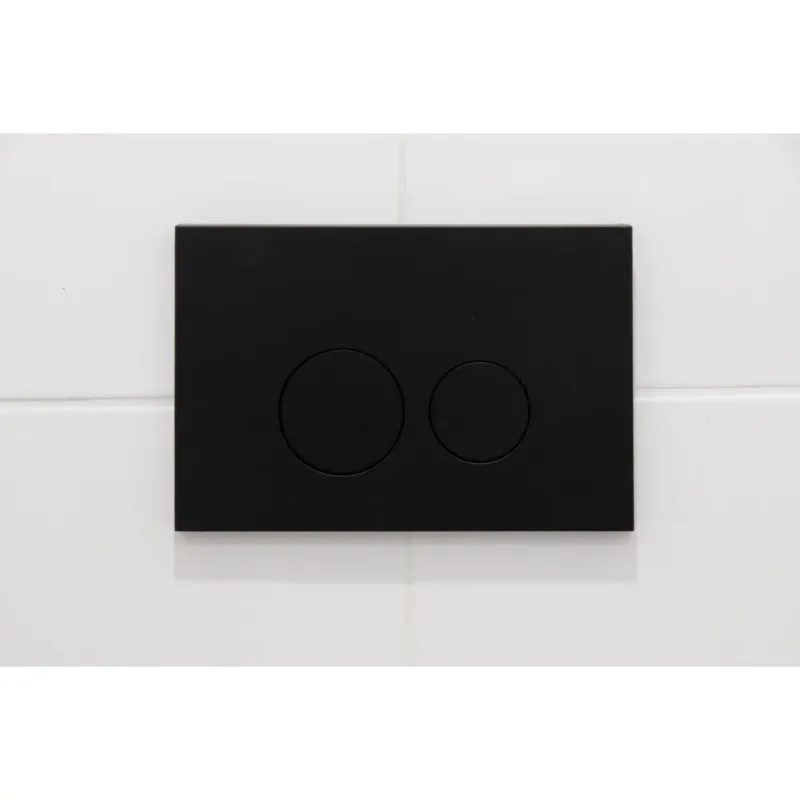 Qeramiq Push kunststof drukplaat mat zwart met ronde knoppen voor o.a. UP320 inbouwreservoir Shop Nu