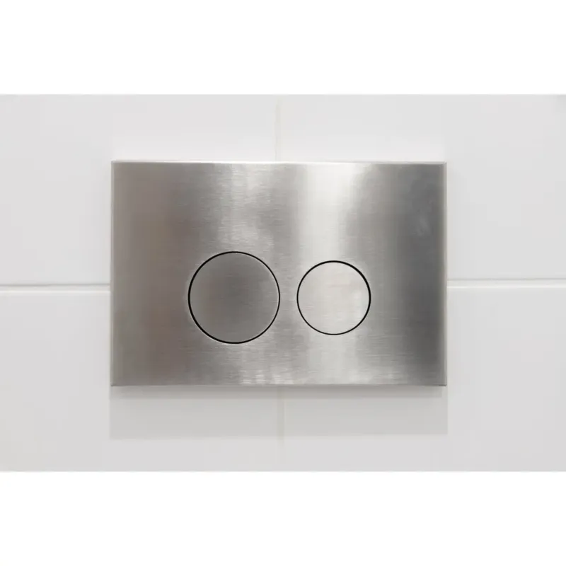 Rechtstreeks Van De Fabrikant Qeramiq Push metalen drukplaat RVS met ronde knoppen voor o.a. UP320 inbouwreservoir