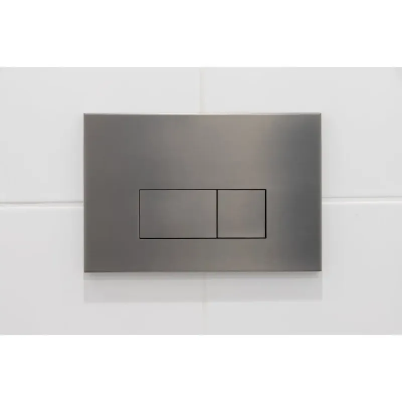 Qeramiq Push metalen drukplaat gunmetal met vierkante knoppen voor o.a. UP320 inbouwreservoir Populair