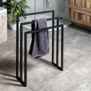 Veilige Betaling Sapho Ska handdoekhouder 55x20x80cm zwart mat